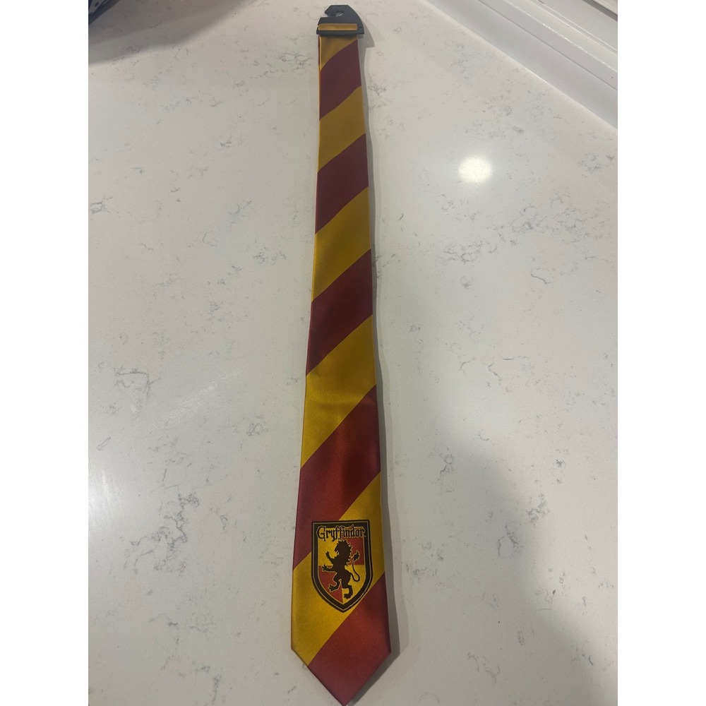 Harry Potter Gryffindor Tie Burgundy Gold Striped Necktie Wizarding World
